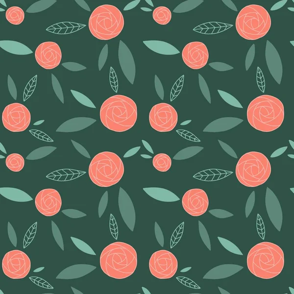 Impression Florale Ranunculus Sans Couture Texture Florale Parfaite Pour Papier — Image vectorielle