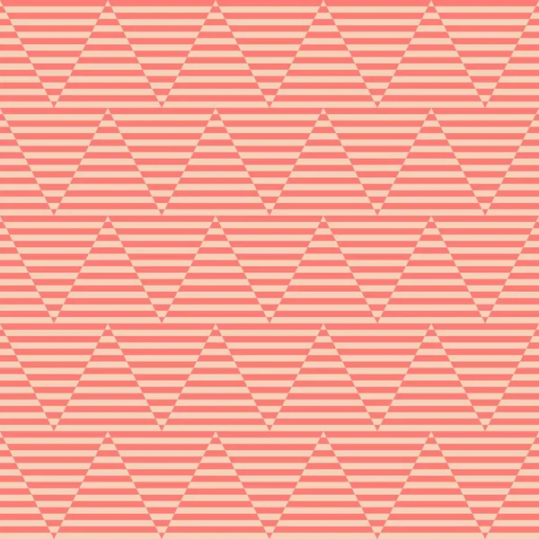 Motif Abstrait Sans Couture Triangles Rayés Zigzags Beige Rouge — Image vectorielle