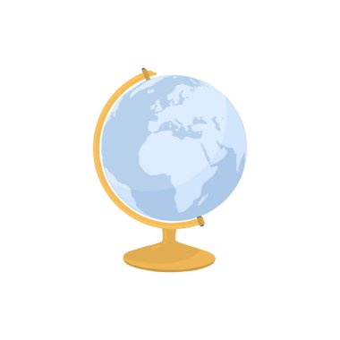 Dünya beyazda izole edilmiş. Dünya gezegeninin vektör çizimi.