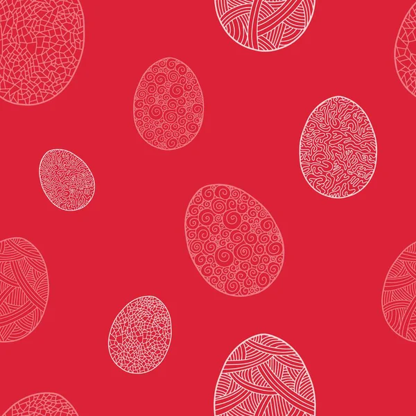 Пасхальные Яйца Бесшовный Узор Идеально Подходит Декора Подарочной Бумаги Ткани — стоковый вектор