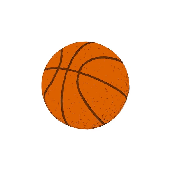 Basketbalová Vektorová Ikona Ručně Kreslený Basketbal — Stockový vektor