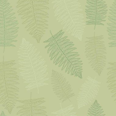 Eğrelti otu yapraklı, kusursuz bir desen. Eğreltiotu yaprakları. Kumaş için desen. Eğrelti otu. Orman eğilimi.