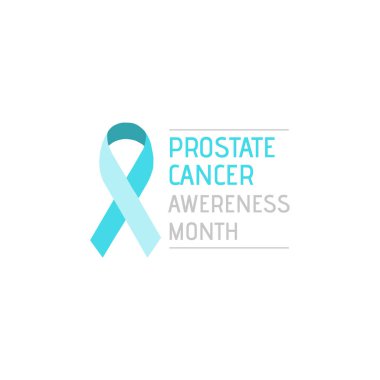 Mavi kurdele. Prostat kanseri farkındalığı sembolü. Ulusal Prostat Kanseri Bilinci Ayı.