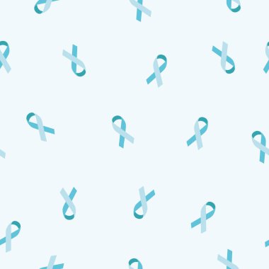 Arka plan prostat kanseri için mavi kurdele sembolü. Kusursuz desen.