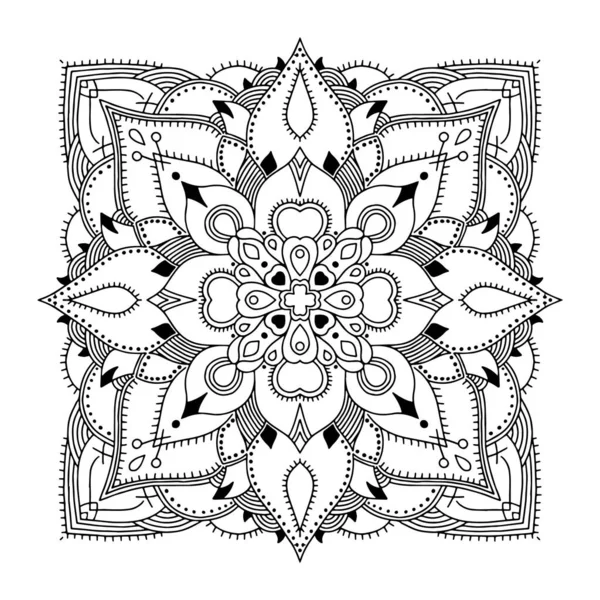 Mandala Abstrait Livre Colorier Pour Adultes Beaux Dessins Avec Motifs — Image vectorielle