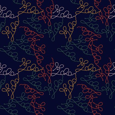 Dekoratif harfler, kusursuz desen. Stilize fare ve 2020. El çizimi, vektör harfleri kaligrafi..