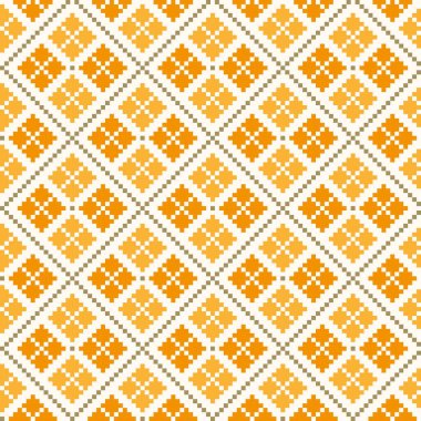 Etnik süs desenleri. Kusursuz sarı, turuncu, bej ve kahverengi desenli. Sonbahar atmosferi.