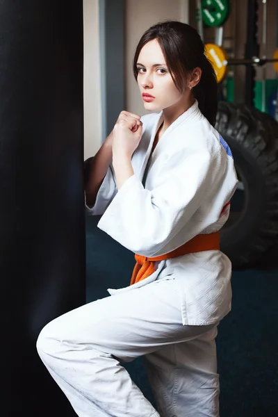 Beautiful young girl in a kimono.