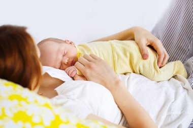 Newborn sleeping child clipart