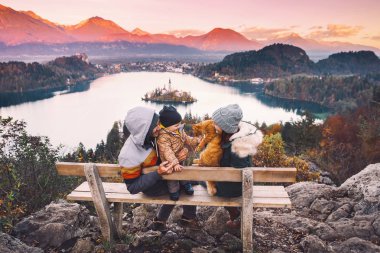 Lake Bled, Slovenya, Europe aile arıyorum seyahat 