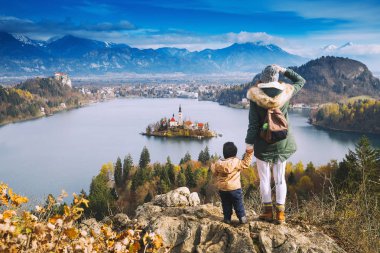 Lake Bled, Slovenya, Europe aile arıyorum seyahat 