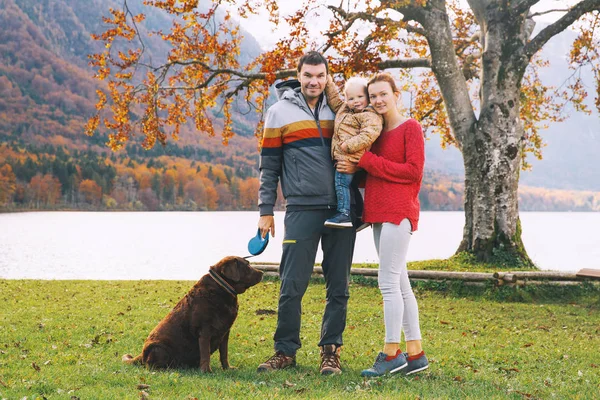 Family on the Lake Bohinj, Slovenia, Europe