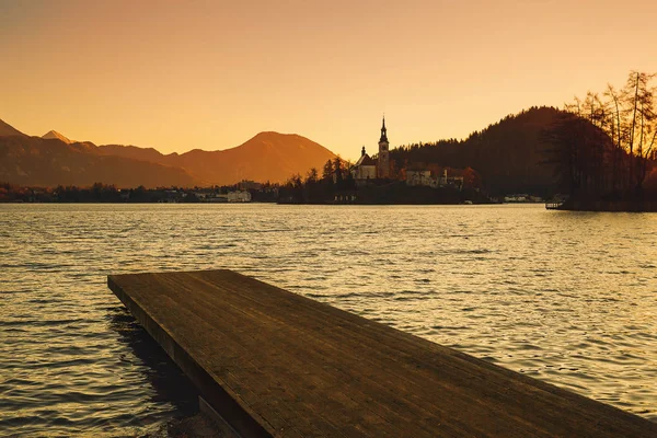 Дивовижний вид на озеро Блед на схід, Словенія. — стокове фото