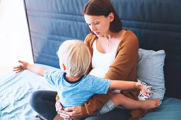 Pregnant for second time with first child. — Stock Photo, Image