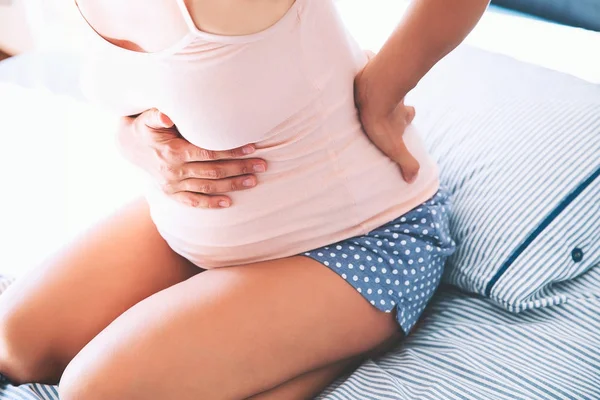 孕妇腰痛, 背痛 — 图库照片