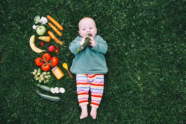 Nutrição infantil saudável, alimentação do bebê . — Fotografia de Stock