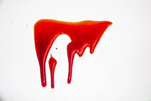 Ett Blod Flödar Ner Blodig Bakgrund — Stockfoto