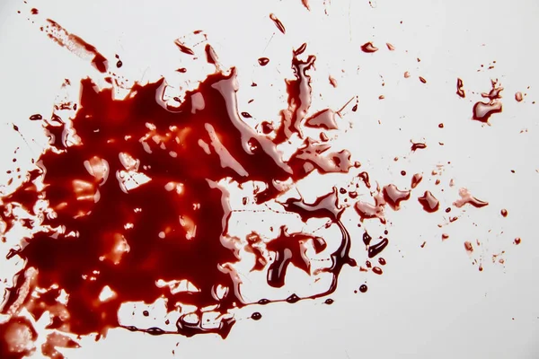 白い背景の血だ 血のパターンだ 血液の概念はデザインに使用することができます — ストック写真