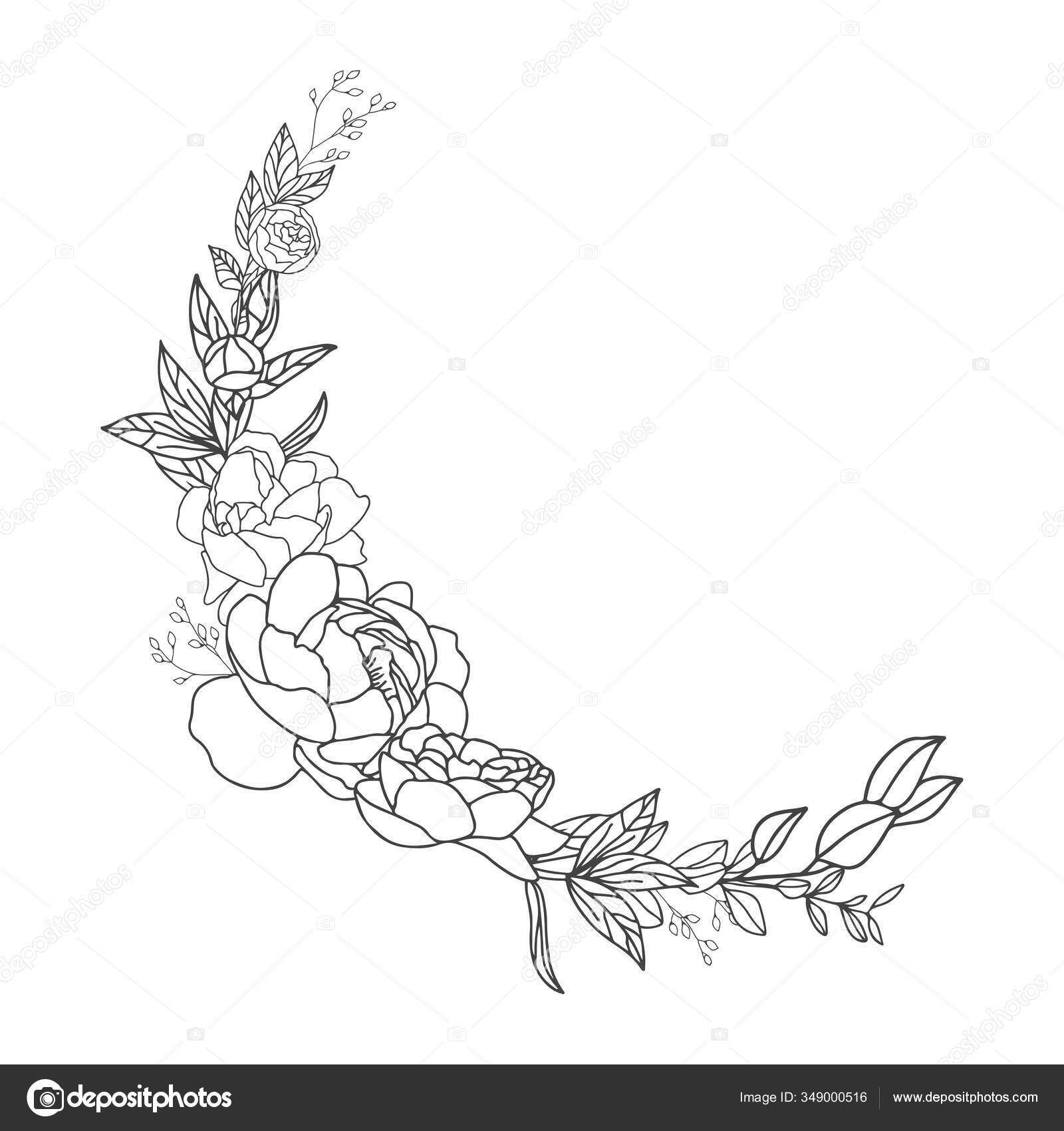 Elegantes Arrangement Schwarz Weiß Mit Weißer Füllung