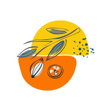 Vektör soyut şekiller elle çizilmiş. Antik heykel kafası. Çağdaş minimalist sanat, doğrusal sanat unsurları, şık moda renkleri. Tekstil tasarımı, tişörtler için baskı, kartvizitler, ruh hali tahtaları ve takvimler