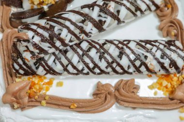 arkaplan olarak pasta yapısının makrosu