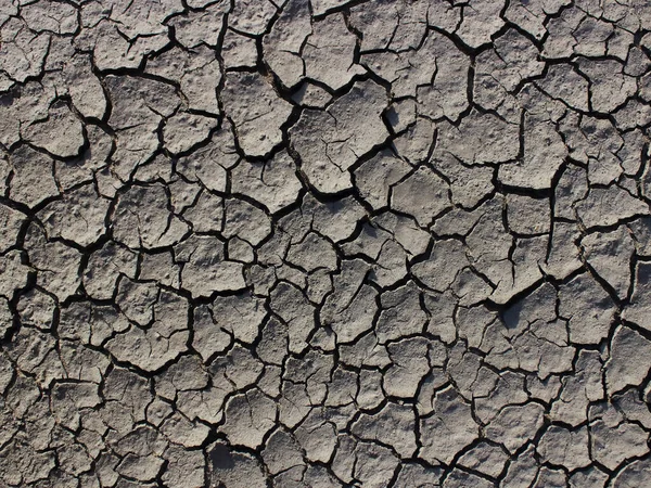 Estación Seca Suelo Agrietado Textura Fondo Copia Espacio — Foto de Stock