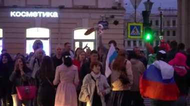 St.Petersburg Rusya Temmuz 2018: Dünya Şampiyonası futbol taraftarları