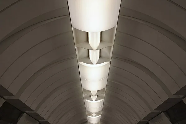 Osvětlení Nové Stanici Metra — Stock fotografie