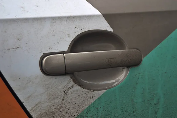 Door Handle Dirty Car Sharing Car Door — 스톡 사진