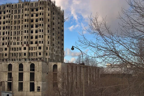 Long Term Construction Unfinished Residential Quarter — 스톡 사진