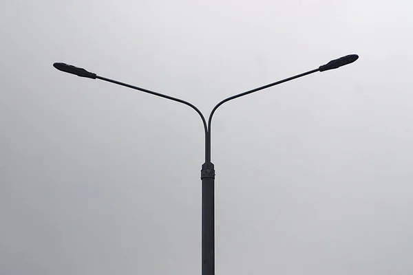 High Street Pole Two Lamps — Stock Photo, Image