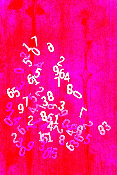 背景 (赤、マゼンタ、ホワイト、ピンクの数字) — ストック写真