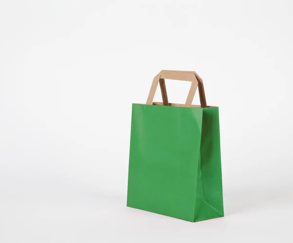 Gröna shopping väska. — Stockfoto