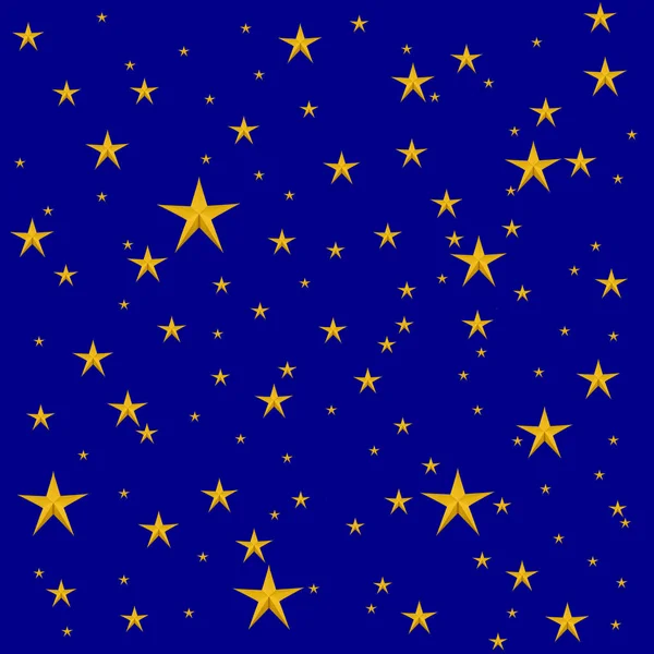 Yellor stars on dark blue — Stock Photo, Image