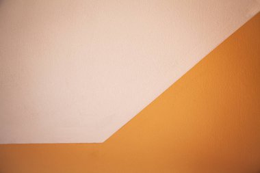 Turuncu ve bej duvar. İç mekan ve iç mekan için uygun bir arka plan