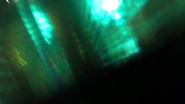 Hermoso Fondo Con Halos Verdes Luz — Vídeo de stock