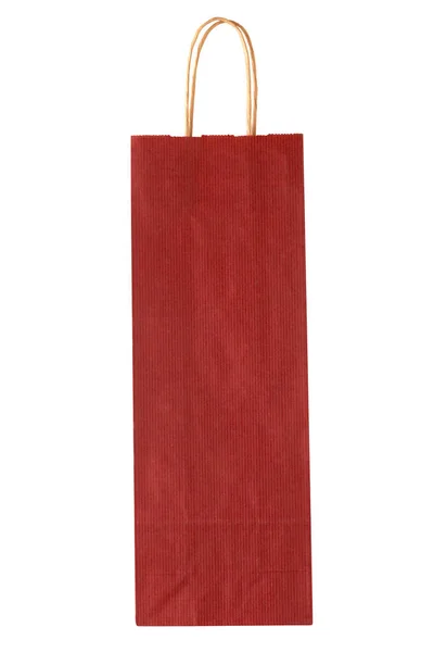 Red Wine Shopping Bag Isolated White Background — Stock Photo, Image