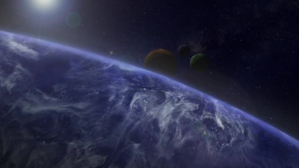 Animation in Space of Planets — Αρχείο Βίντεο