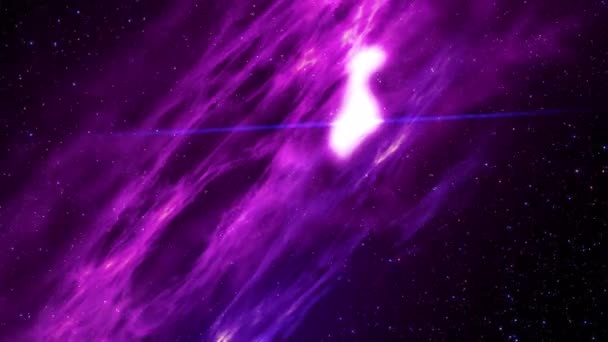 Nebulosa espacial y animación de campo estelar — Vídeo de stock