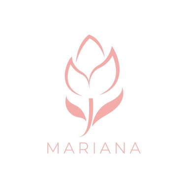 Minimalist lale logosu tasarımı