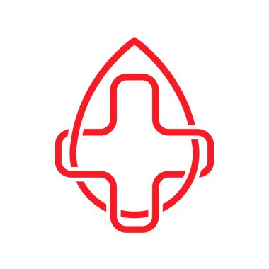 Sağlık kan logosu tasarım şablonu