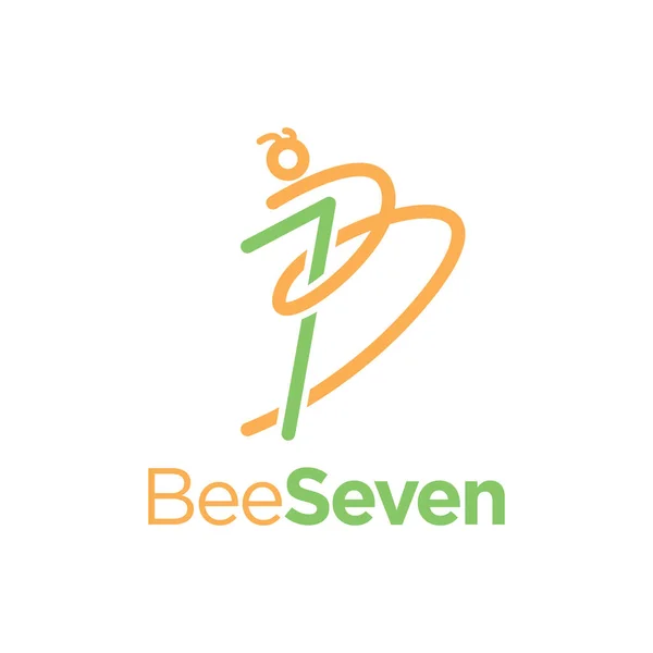 Conception Logo Seven Bee — Image vectorielle