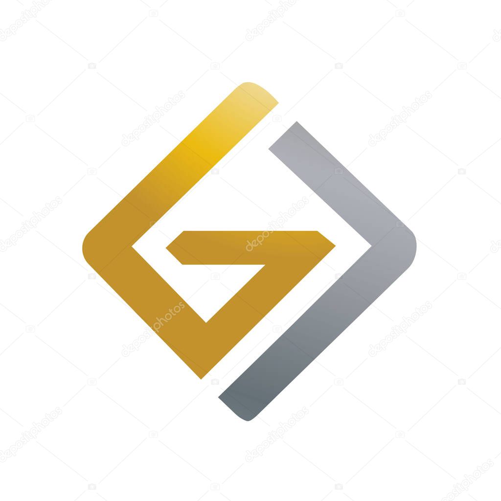 Letter GJ logo design template