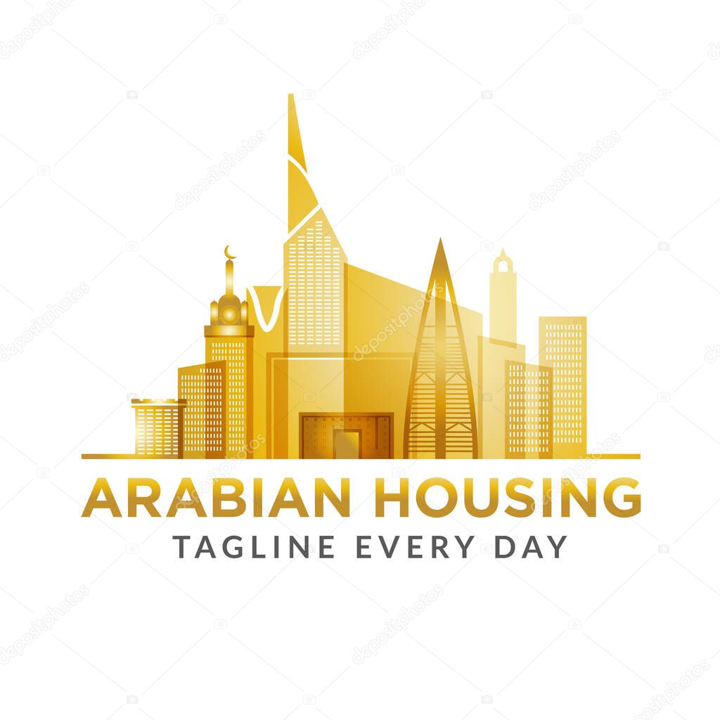 Arabian estate logo design template