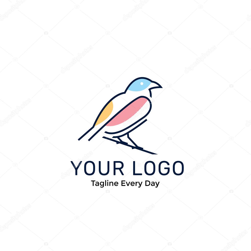 Bird logo design template