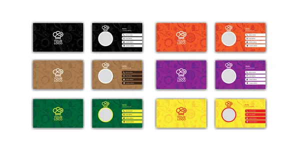 Шаблоны Разноцветные Визитные Карточки — стоковый вектор