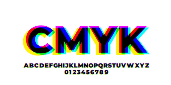 Πρότυπα Σχεδίασης Γραμματοσειρών Cmyk — Διανυσματικό Αρχείο