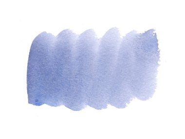 Elle boyanmış soyut suluboya mavi fırça darbesi beyaz arka planda izole edilmiş. Soyut resim. Davetiye tasarımı, tebrik kartı, düğün. Metin için boş boşluk