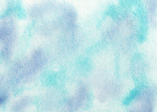 手描き抽象的な水彩ウェットターコイズと汚れと青の背景 水彩画だ抽象画だ 招待状グリーティングカード結婚式 空のテキスト空間 — ストック写真