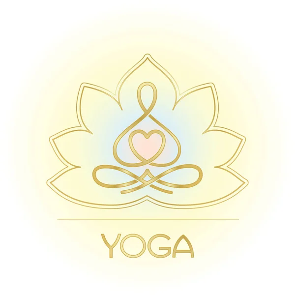 Lotus hattı şekil için bir yoga Merkezi